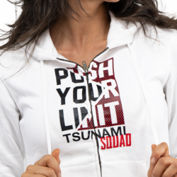 Sweat-shirt "Push Your Limit" blanc femme