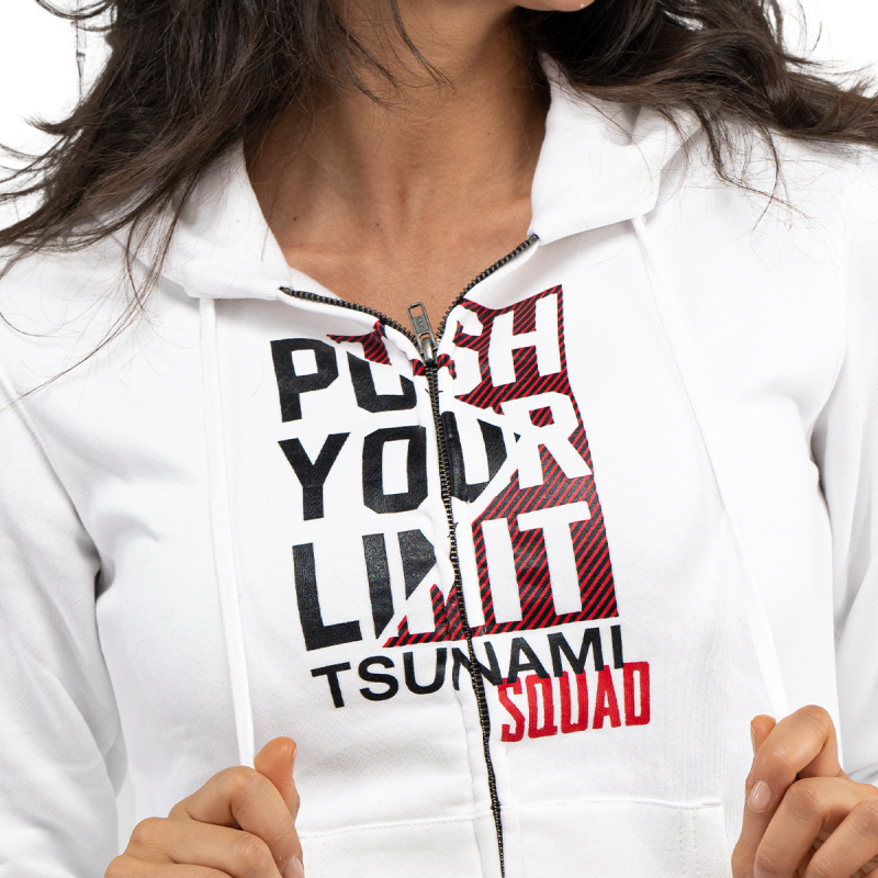 Sweat-shirt "Push Your Limit" blanc femme