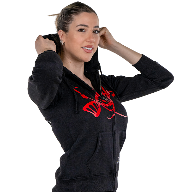 Sweatshirt zippé officiel pour femme noir