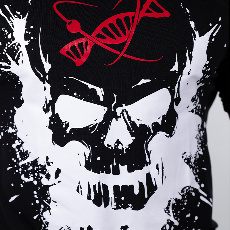 T-shirt noir avec tête de mort