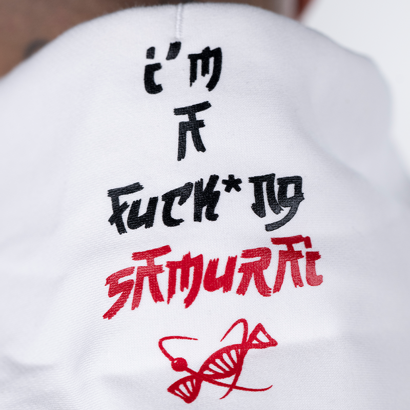 Sweat à capuche Samurai blanc