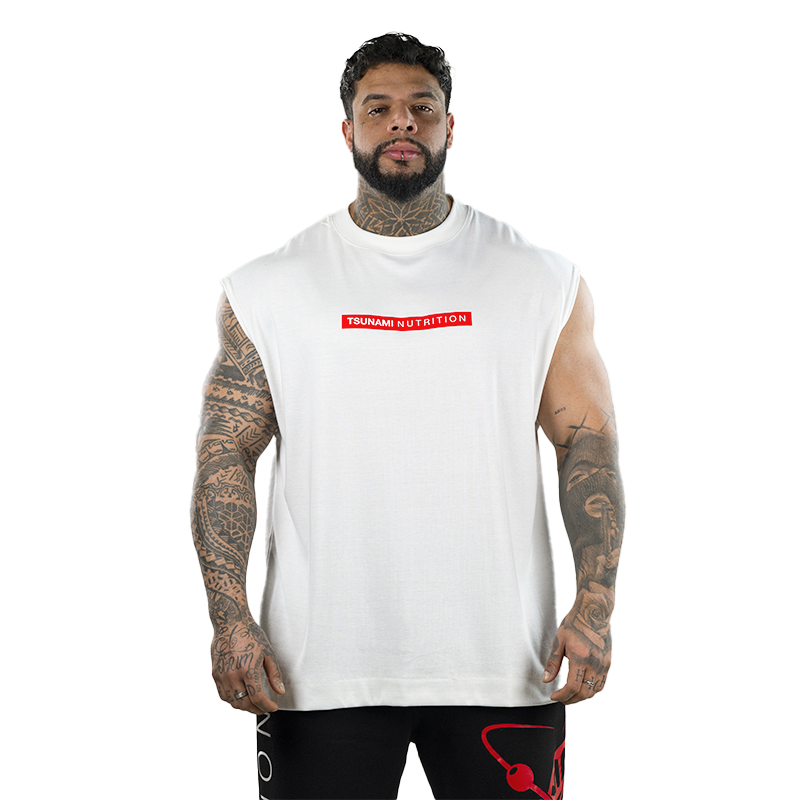 Sleeve Box Logo Oversize Tsunami Men's White