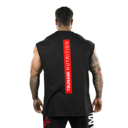 Tsunami Hommes Box Logo Oversize Sleeve Noir