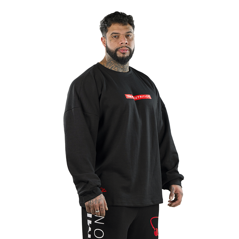 ウォーキング・ランニングウェア BIVOL T-SHIRT UNFINISHED BUSINESS BLACK OVERSIZE STRING PATCH T-SHIRT .Black - 222 | 60% - Asian