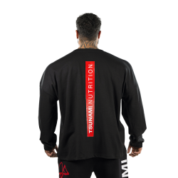 Tsunami Men's Box Logo Oversize Long Sleeve T-shirt Black