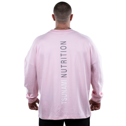 Box Logo Oversize Long Sleeve Tsunami Men's T-shirt Pink