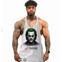 Débardeur 'Bad Smile' Blanc pour homme