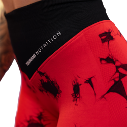 Leggings Seamless Tie Dye pour femmes Rouge