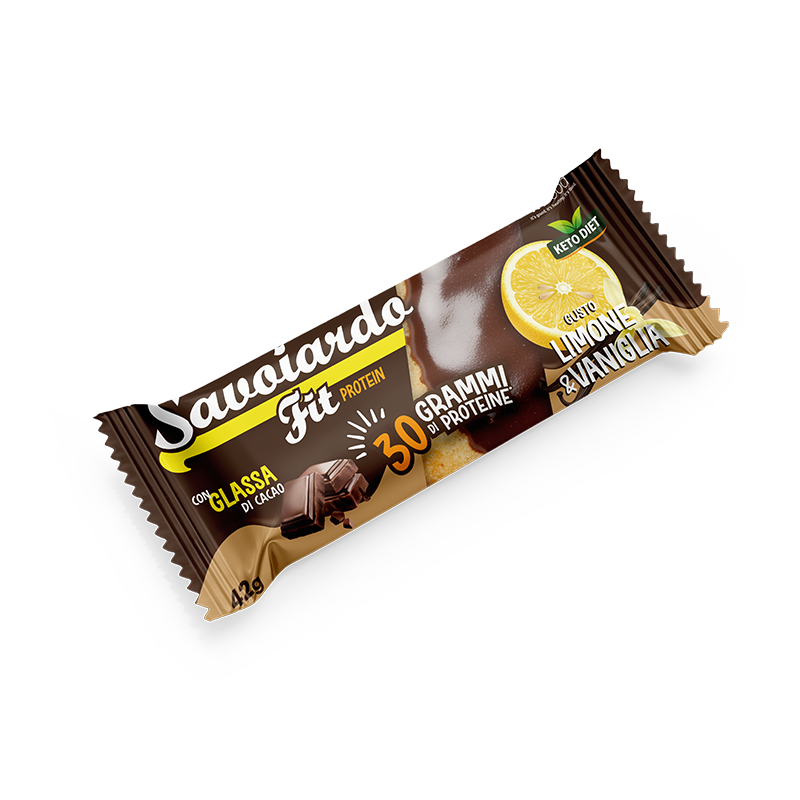 Cocoa Frosted Savoiardo Fit Protein 42 g - BOX OF 10 Pcs.