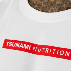 Box Logo Oversize Long Sleeve Tsunami Men's T-shirt White
