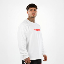 Tsunami Men's Box Logo Oversize Long Sleeve T-shirt White