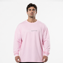 Tsunami Men's Long Sleeve Oversize Box Logo T-shirt Pink