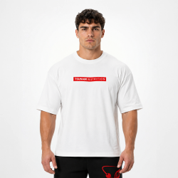 Tsunami Men's Box Logo Oversize T-shirt Blanc