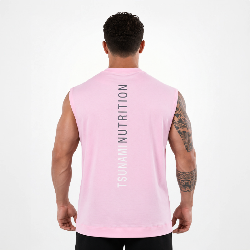 Tsunami Hommes Oversize Box Logo Sleeve Rose