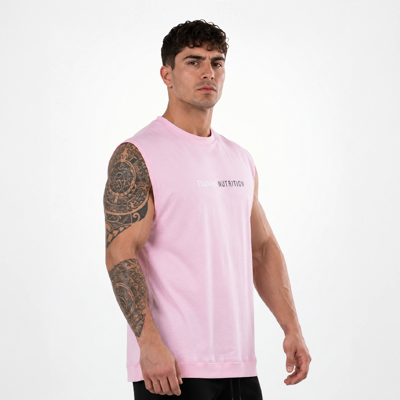 Tsunami Hommes Oversize Box Logo Sleeve Rose
