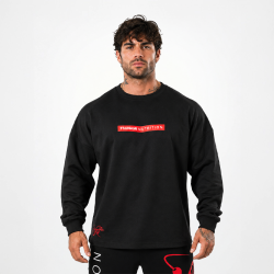 Box Logo Oversize Long Sleeve Tsunami Men's T-shirt Black