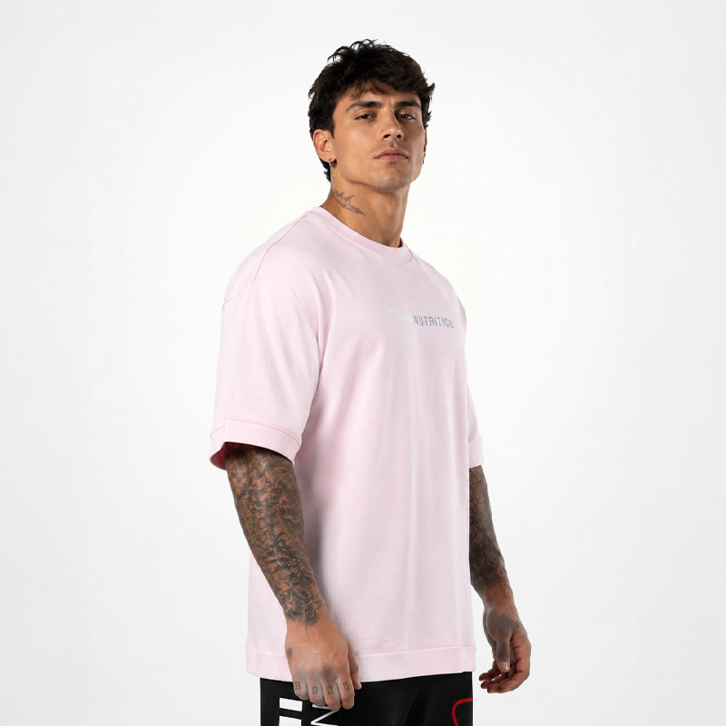 Tsunami T-shirt oversize hommes rose