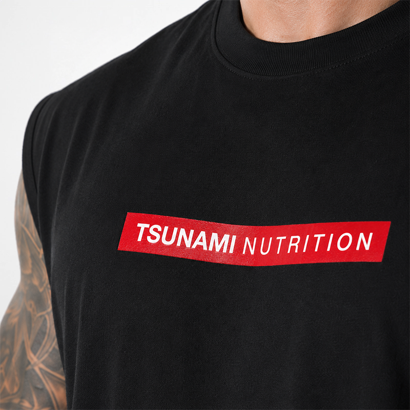 Tsunami Men's Box Logo Oversize T-shirt Black