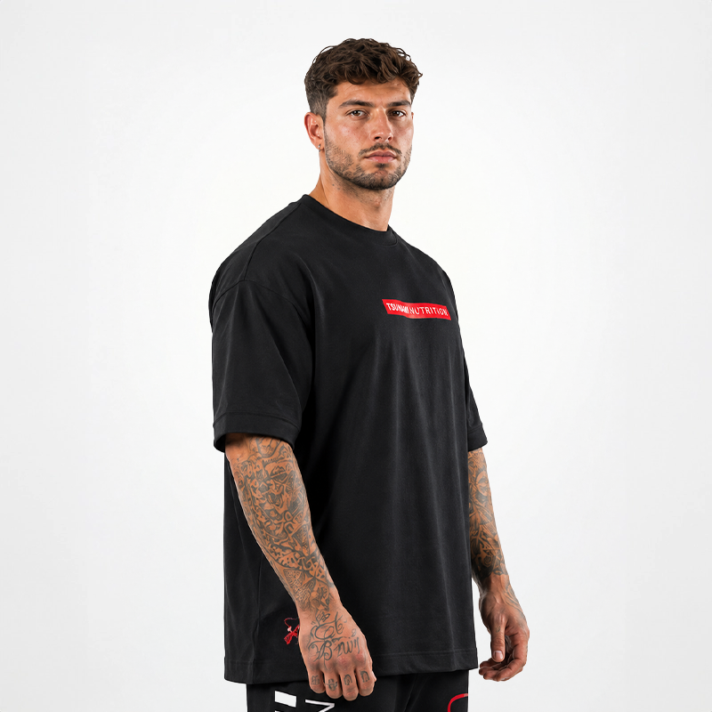 Tsunami Men's Box Logo Oversize T-shirt Black