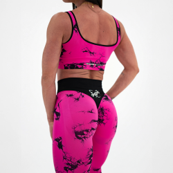 Top sans couture Tie Dye Fuchsia pour femmes