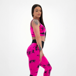Top sans couture Tie Dye Fuchsia pour femmes