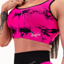 Top sans couture Tie Dye Fuchsia pour femmes
