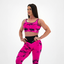 Top sans couture Tie Dye Fuchsia pour femmes