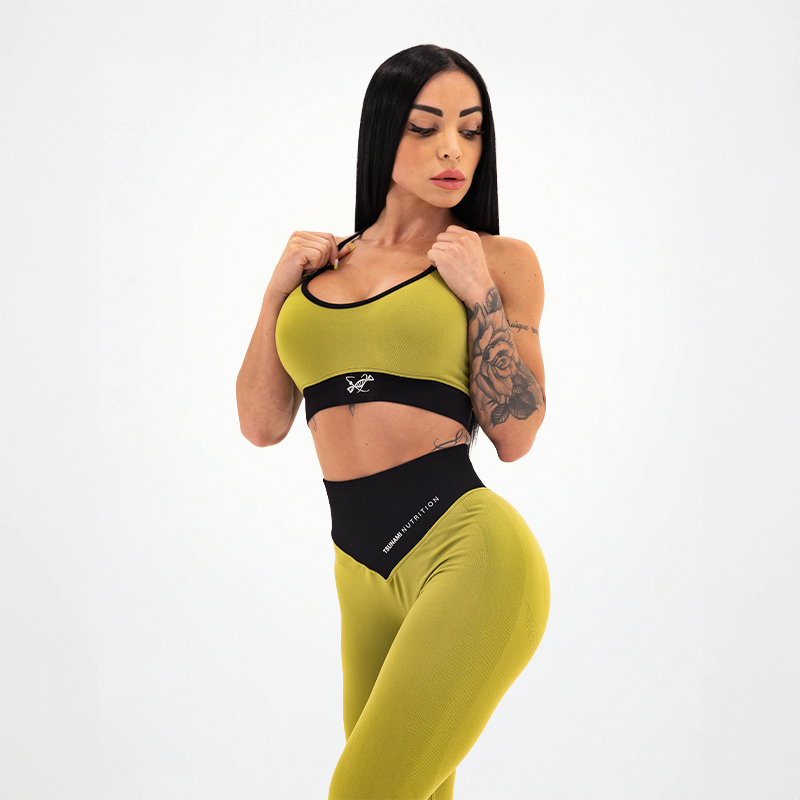 Women's Seamless Top Military Green