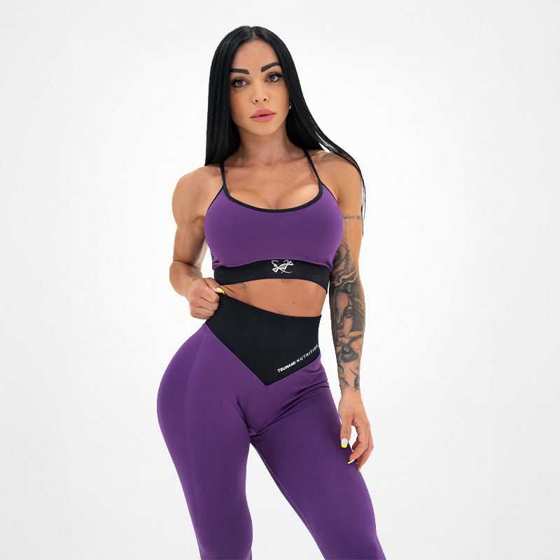 Hauts sans couture pour femmes Purple
