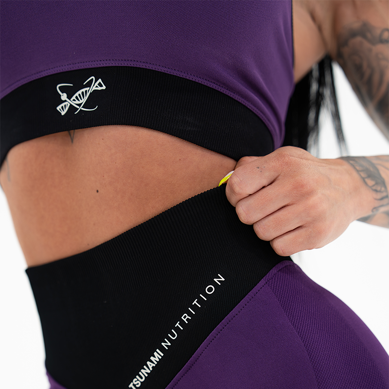 Hauts sans couture pour femmes Purple
