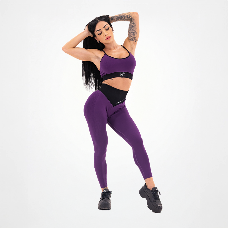 Leggings sans couture pour femmes Purple
