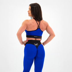 Top sans couture pour femmes, bleu