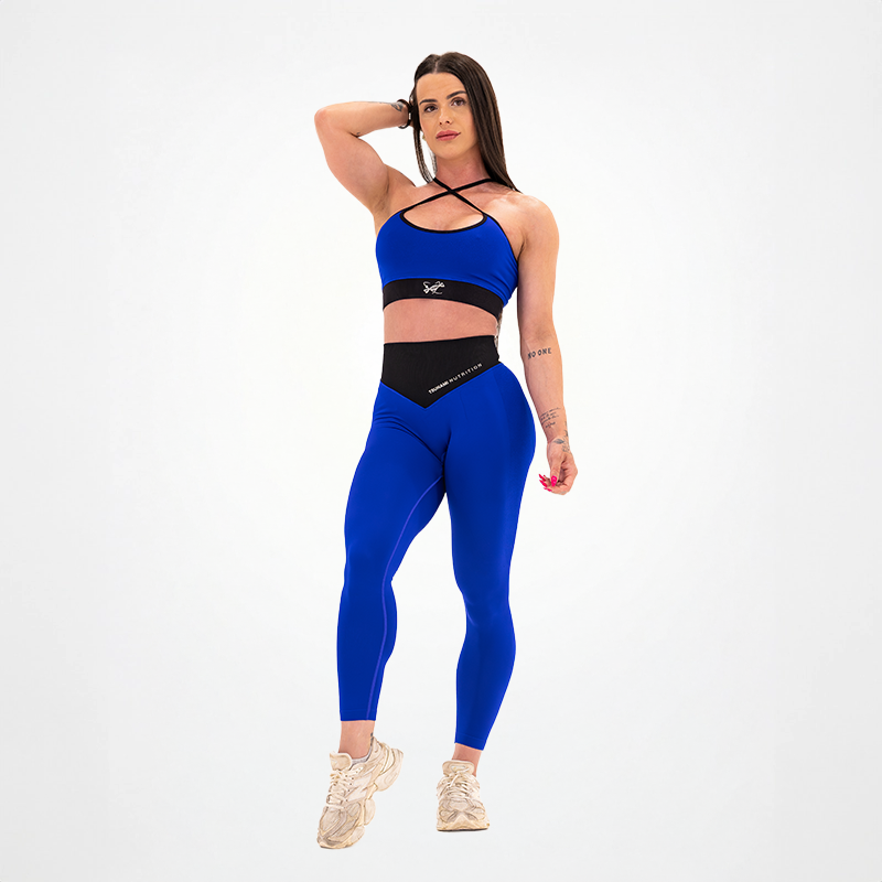 Leggings sans couture pour femmes Bleu