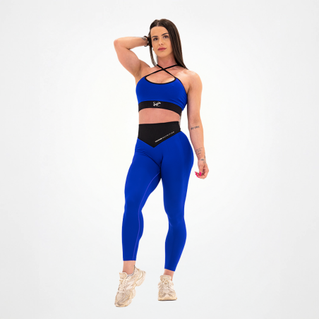 Leggings sans couture pour femmes Bleu