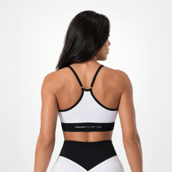 Top sans couture pour femmes blanc