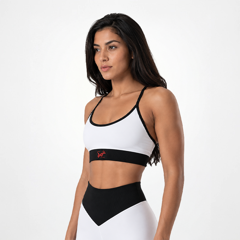 Top sans couture pour femmes blanc