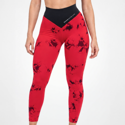 Women's Seamless Tie Dye Leggings Red