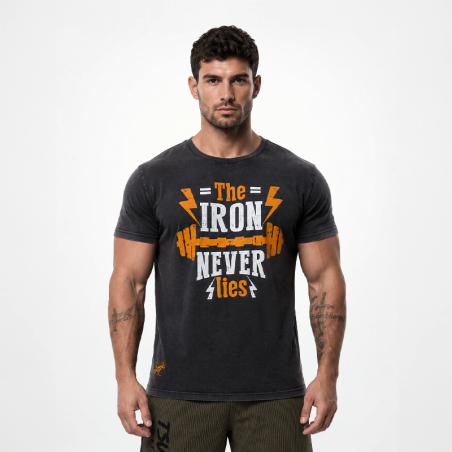 T-shirt vintage "THE IRON NEVER LIES" (Le fer ne ment jamais)
