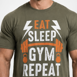 Vintage Oversize T-Shirt "EAT-SLEEP-GYM-REPEAT"