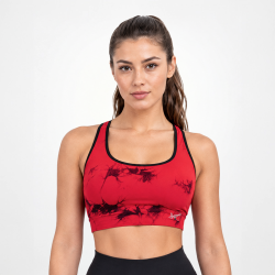Bezszwowy top damski Tie Dye czerwony