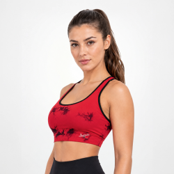 Bezszwowy top damski Tie Dye czerwony