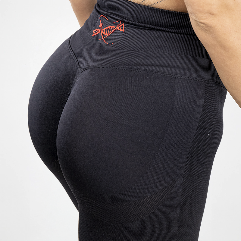 Damskie legginsy bezszwowe kolorze czarnym