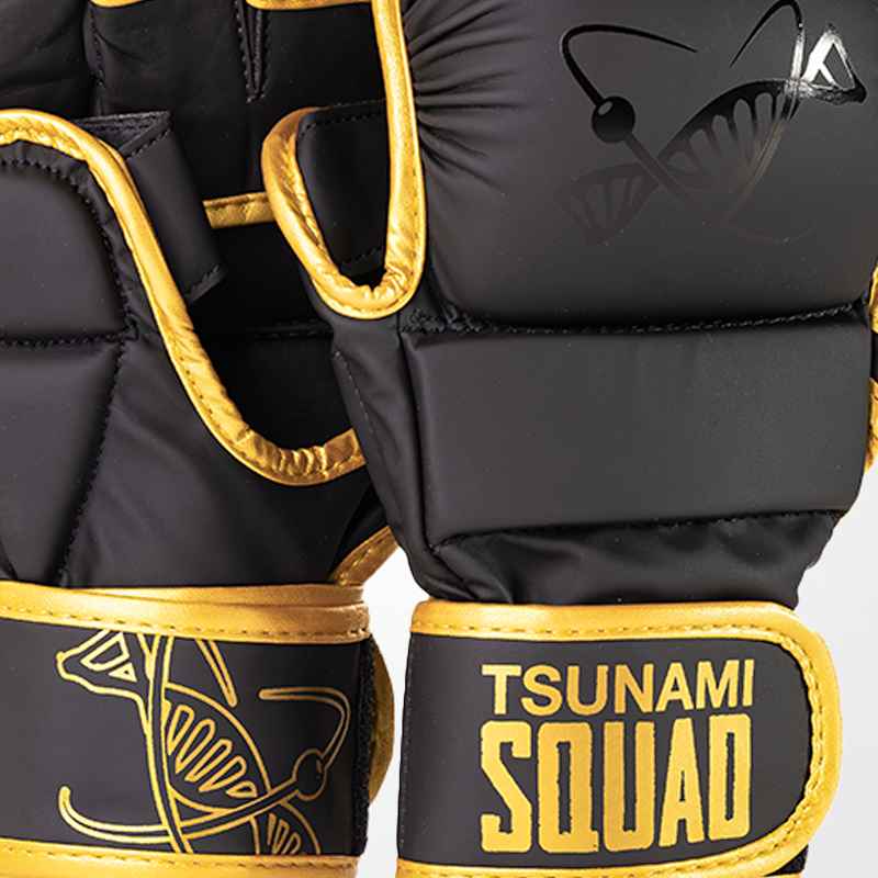 Gold MMA Sparring Gloves - Tsunami Nutrition