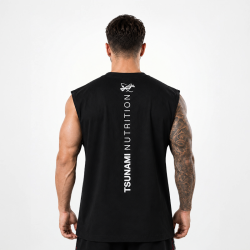 Black Oversized Sleeveless Tsunami