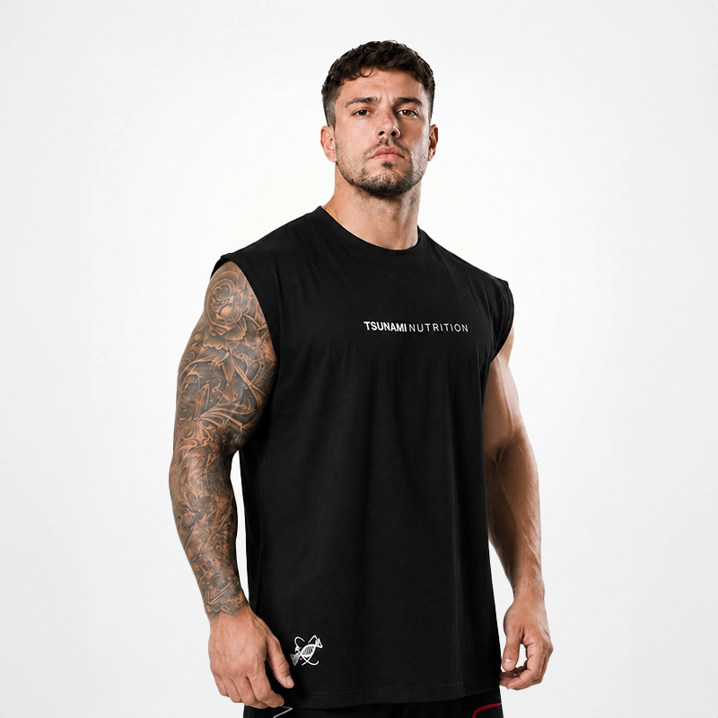 Black Oversized Sleeveless Tsunami