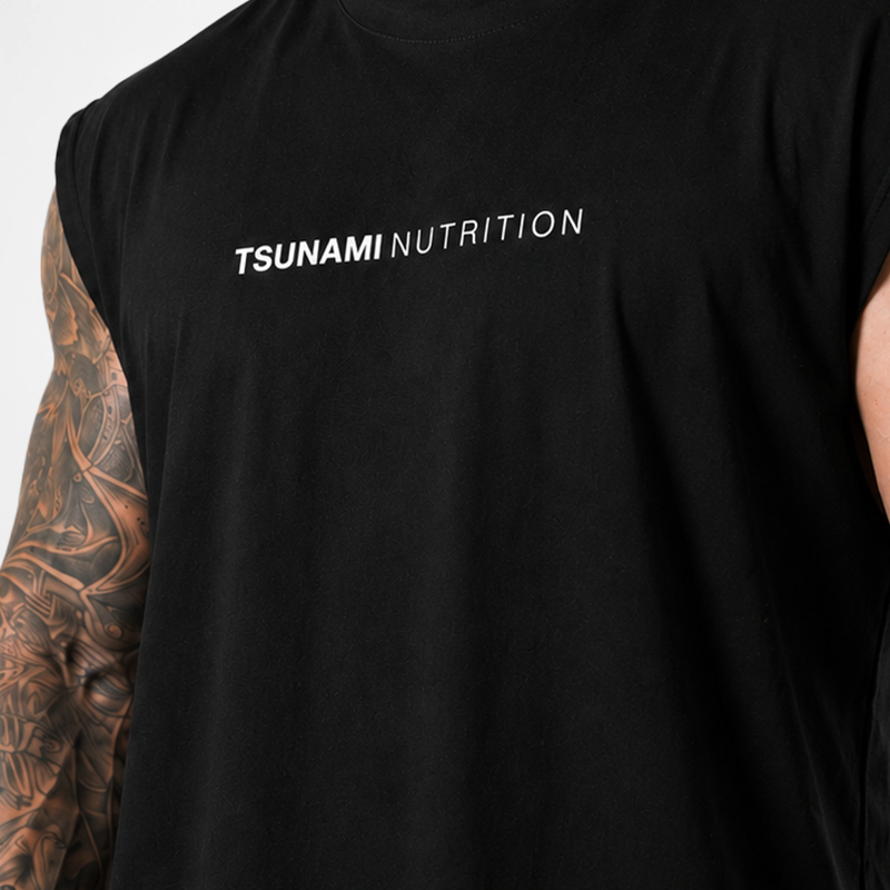 Black Oversized Sleeveless Tsunami