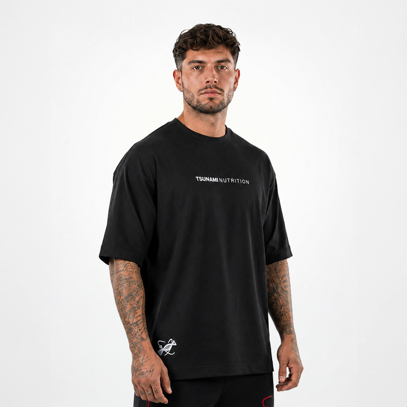 Black Oversized Tsunami T-shirt