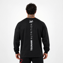 Black Tsunami Oversized Long-Sleeve T-Shirt