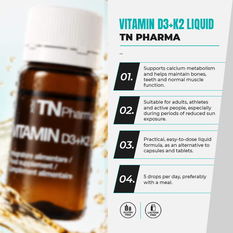 Vitamine D3 + K2 liquide 9 ml
