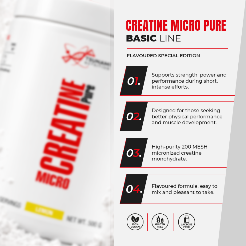 Creatine micro pure flavored 500 g - special edition